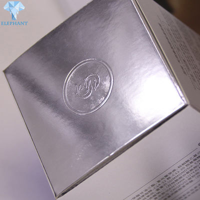 CMYK Custom Printed Lotion Boxes Sliver Foil Stamping Cosmetic Gift Packaging